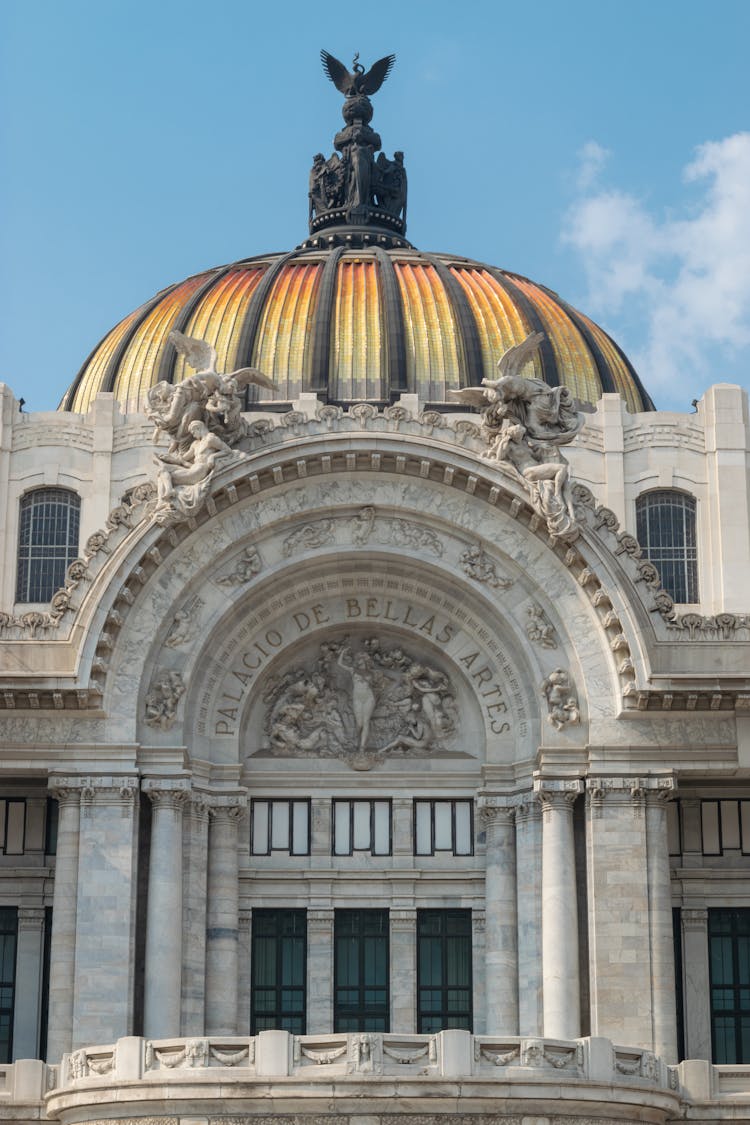 Photo Of The Facade Of The Palacio De Bellas Artes In Mexico City