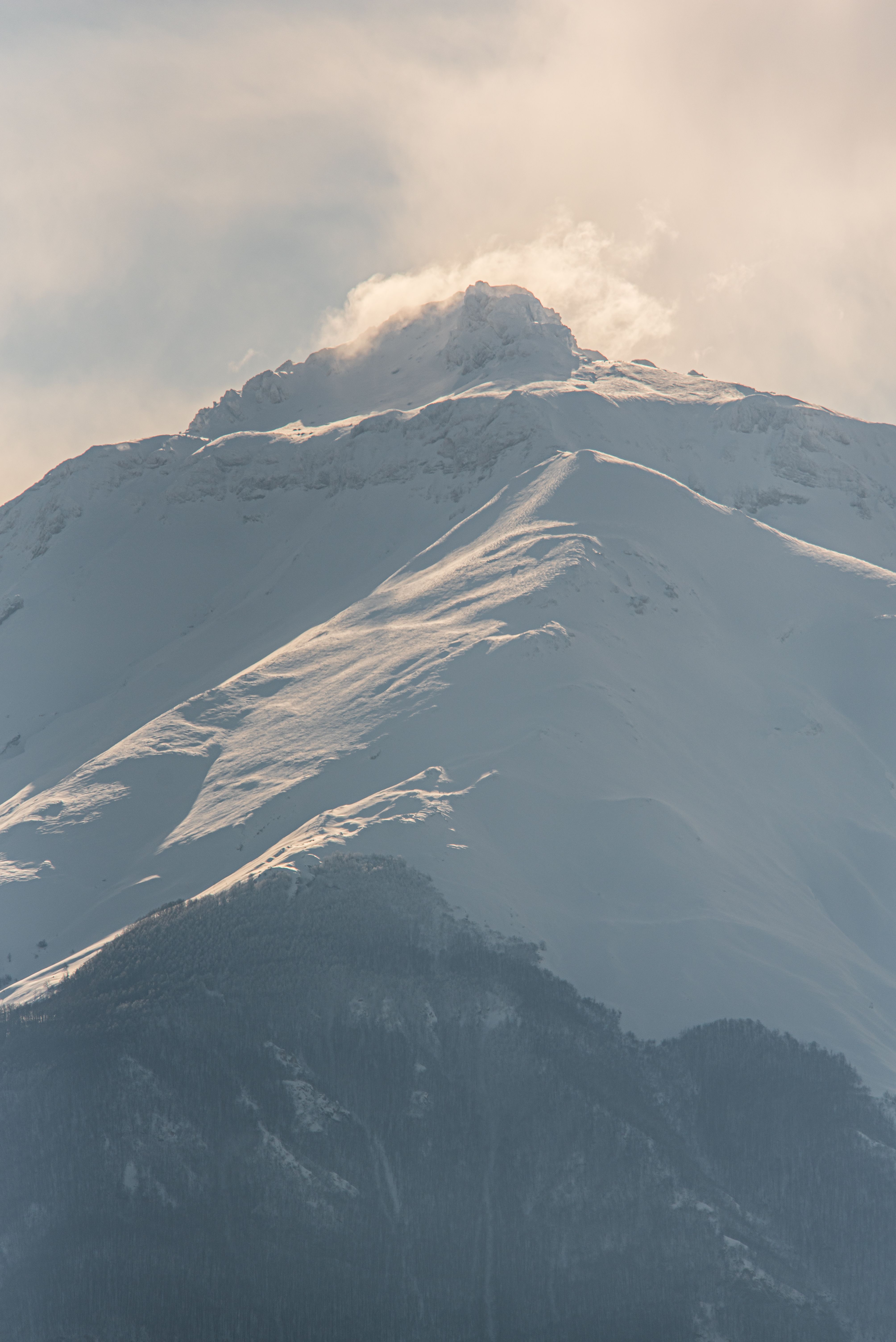 White Clouds over Mountains · Free Stock Photo