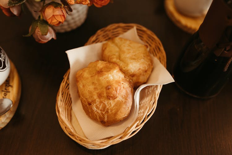 Homemade Rolls In Basket