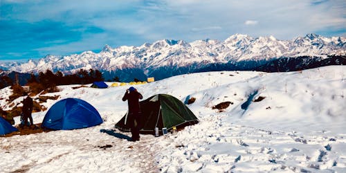 Camping at top of the himalayan