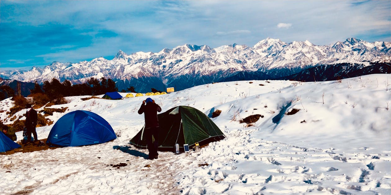 Camping at top of the himalayan