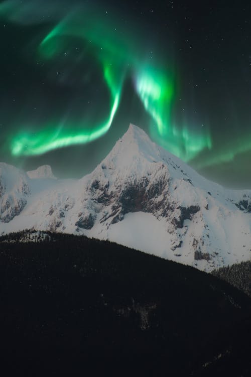 Immagine gratuita di aurora boreale, cielo notturno, inverno