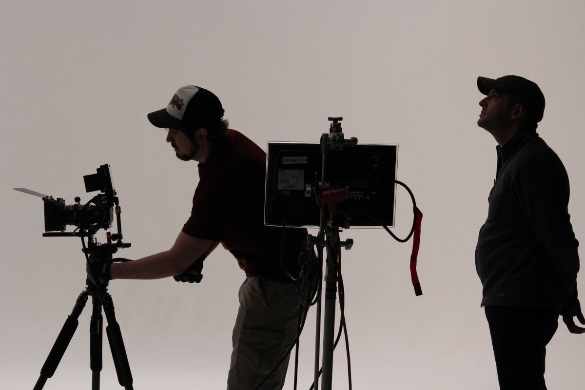 Film crew on set