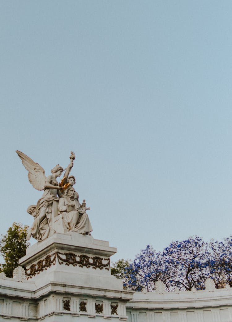 Statue Against Clear Sky, Hemiciclo A Juarez, Mexico City, Mexico