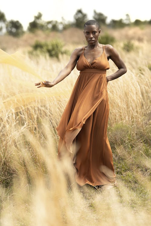 Woman Posing on Field