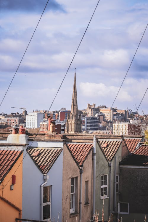 Bristol Cityscpae with with Gothic Saint Mary Redcliffe Church