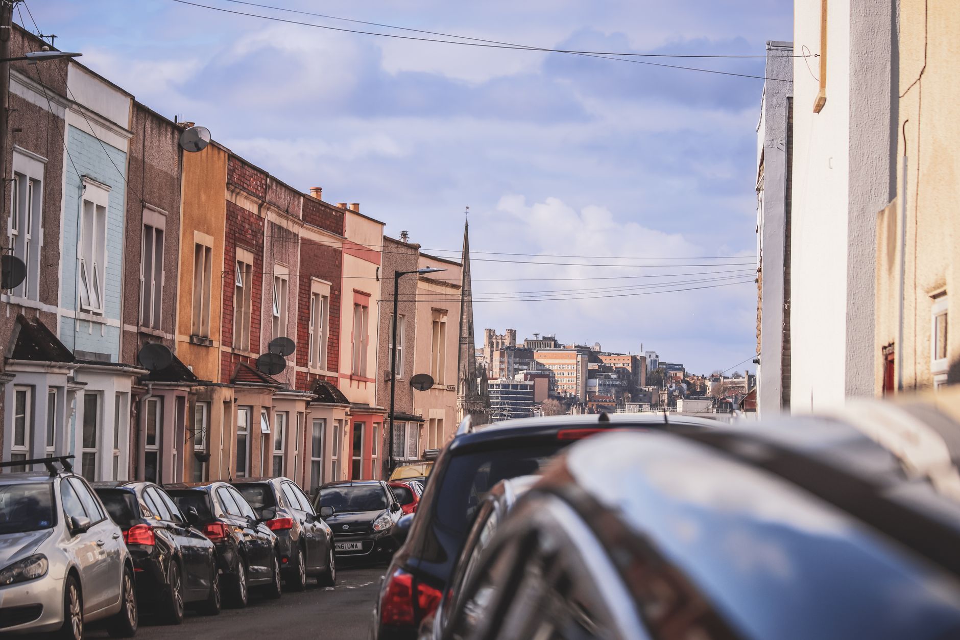Bristol'de bir sokak görünümü