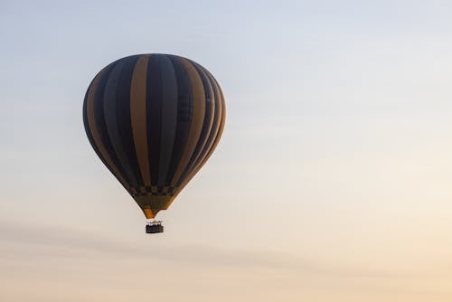 Hot Air Balloon against Sky at Dawn