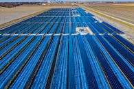 Aerial Photography of Blue Solar Panels