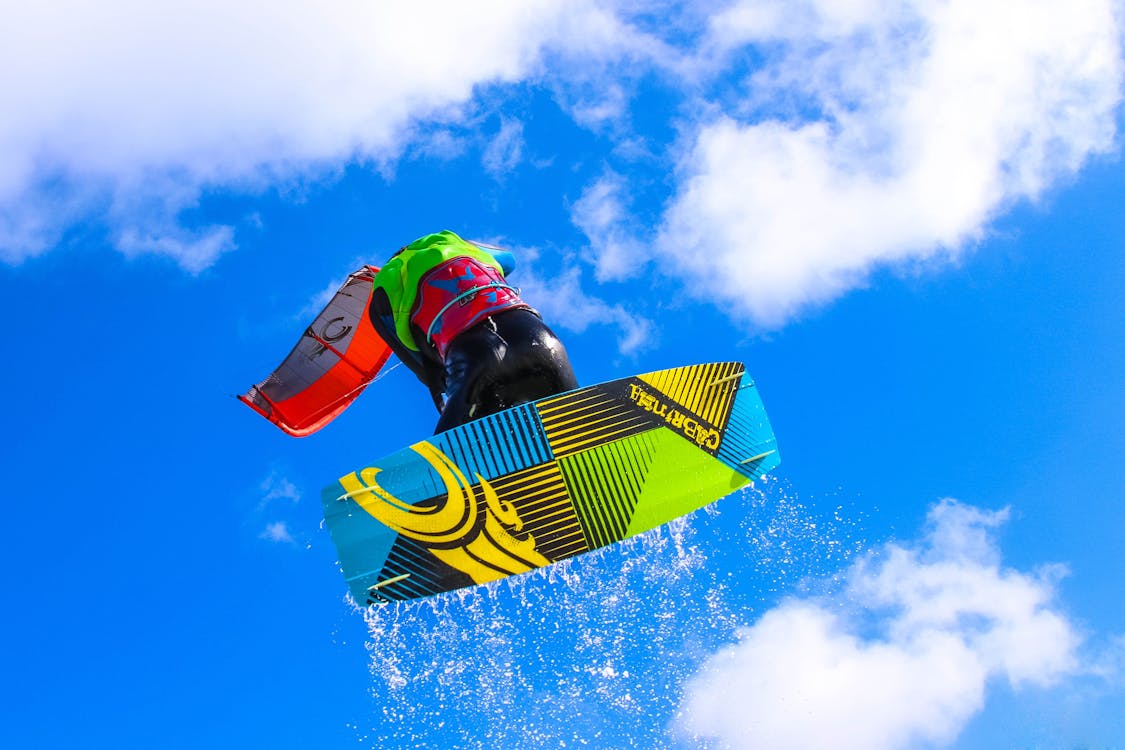 Person Doing Kite Boarding