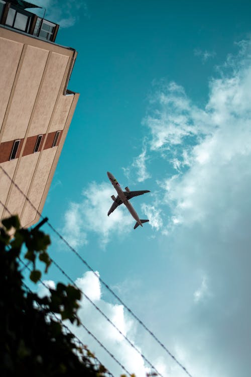 Imagine de stoc gratuită din aeronavă, avion de pasageri, cer albastru