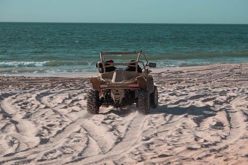 岸邊, 沙滩车, 海 的 免费素材图片