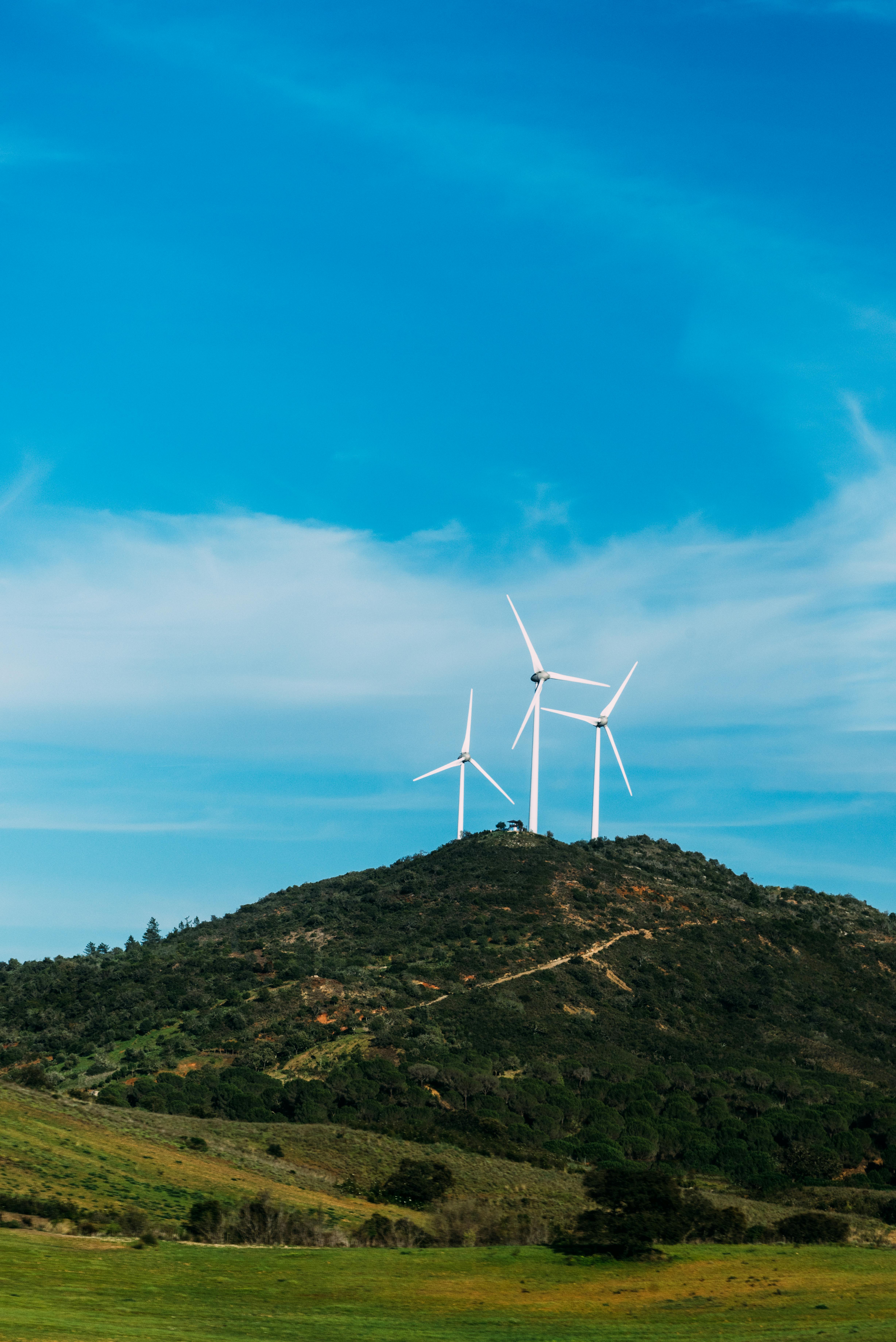 Free Wind turbine farm in Algarve, Portugal Stock Photo