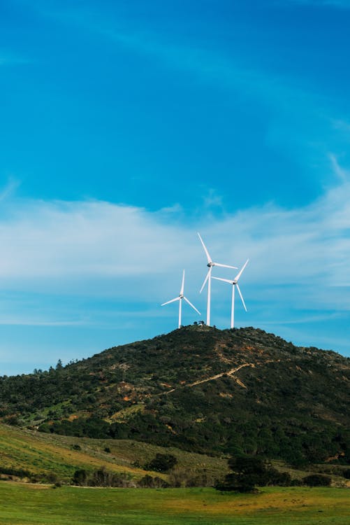 Free Wind turbine farm in Algarve, Portugal Stock Photo
