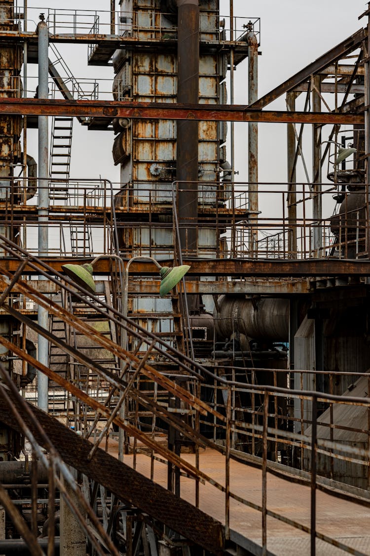 Rusty Construction Of Industrial Building