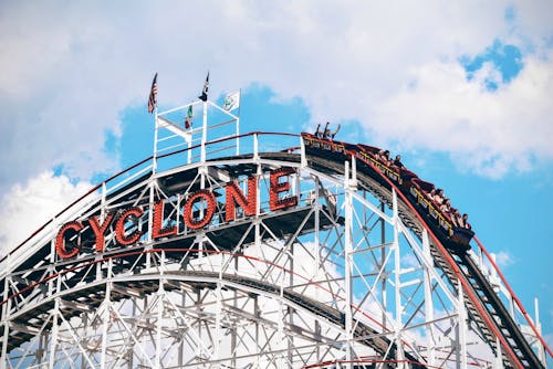 Free Cyclone Roller Coaster Ride Stock Photo