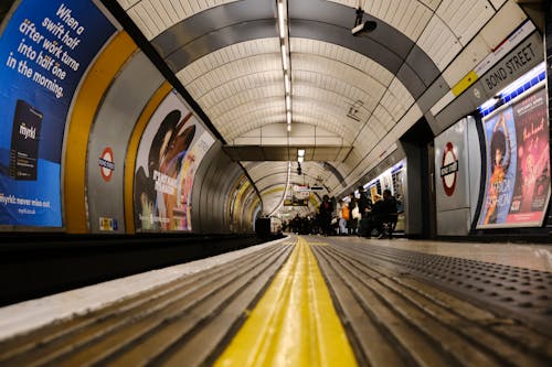 Platform of Subway Station in London