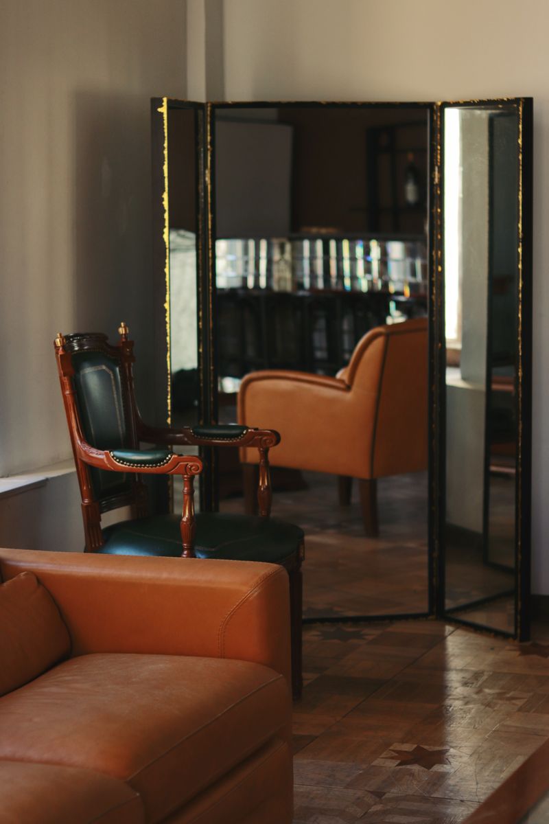 Upholstered armchair in a classic interior