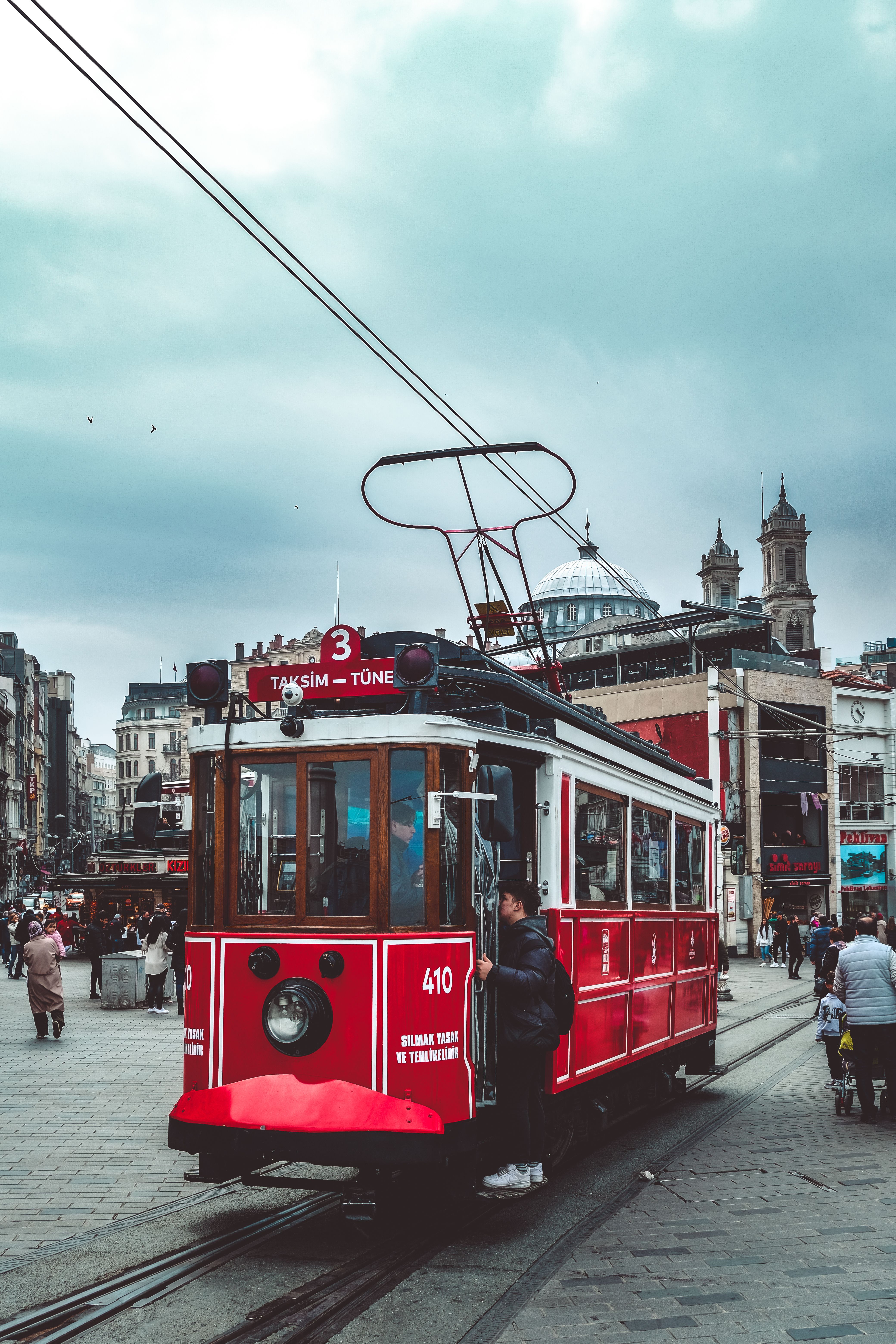 Red Tram in the City of Istanbul · Free Stock Photo