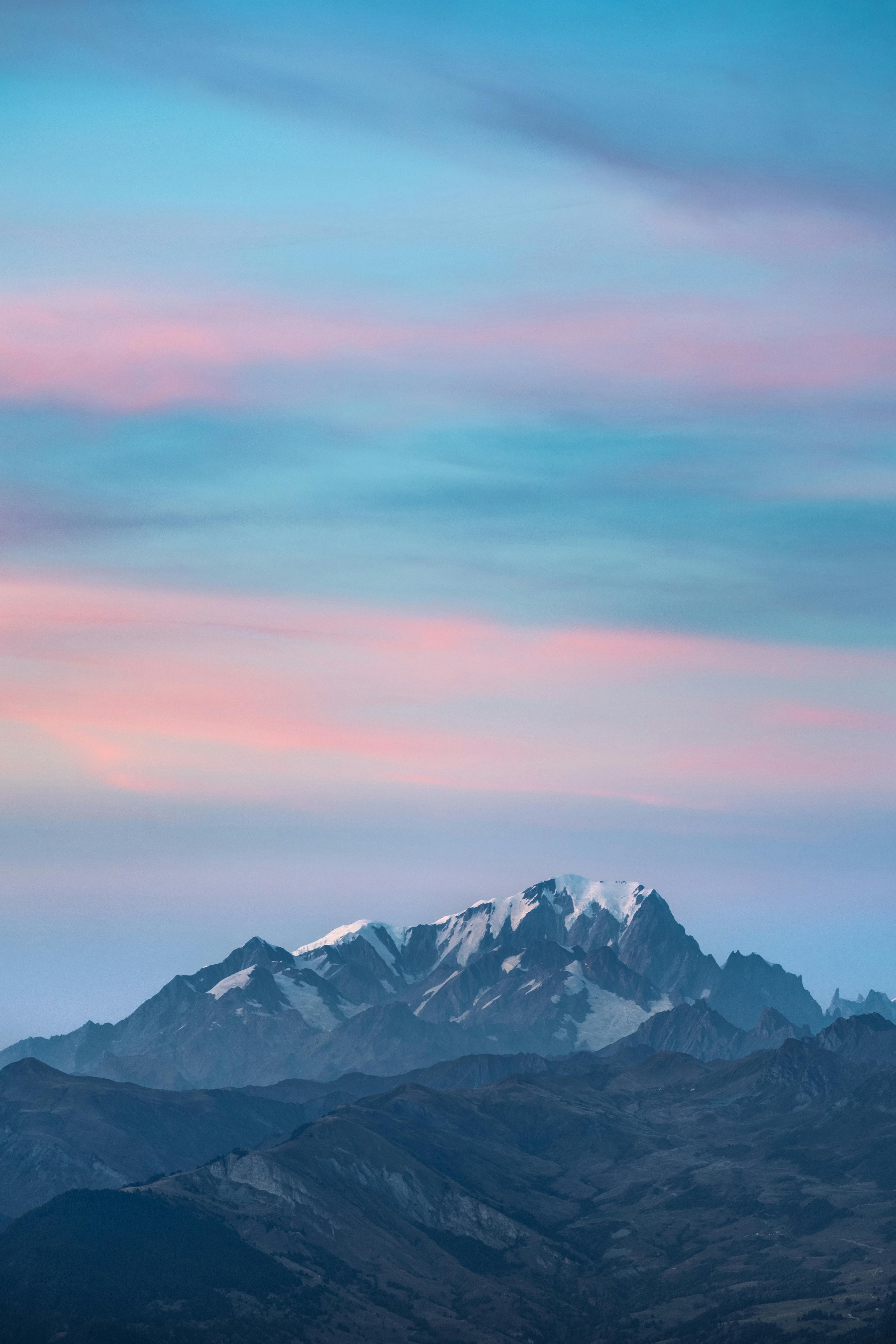 Prescription Goggle Inserts - Breathtaking view of Mont Blanc during sunset with vibrant, colorful skies.