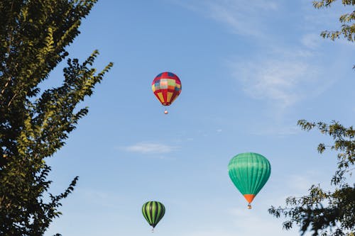 Gratis lagerfoto af balloner, blå himmel, eventyr
