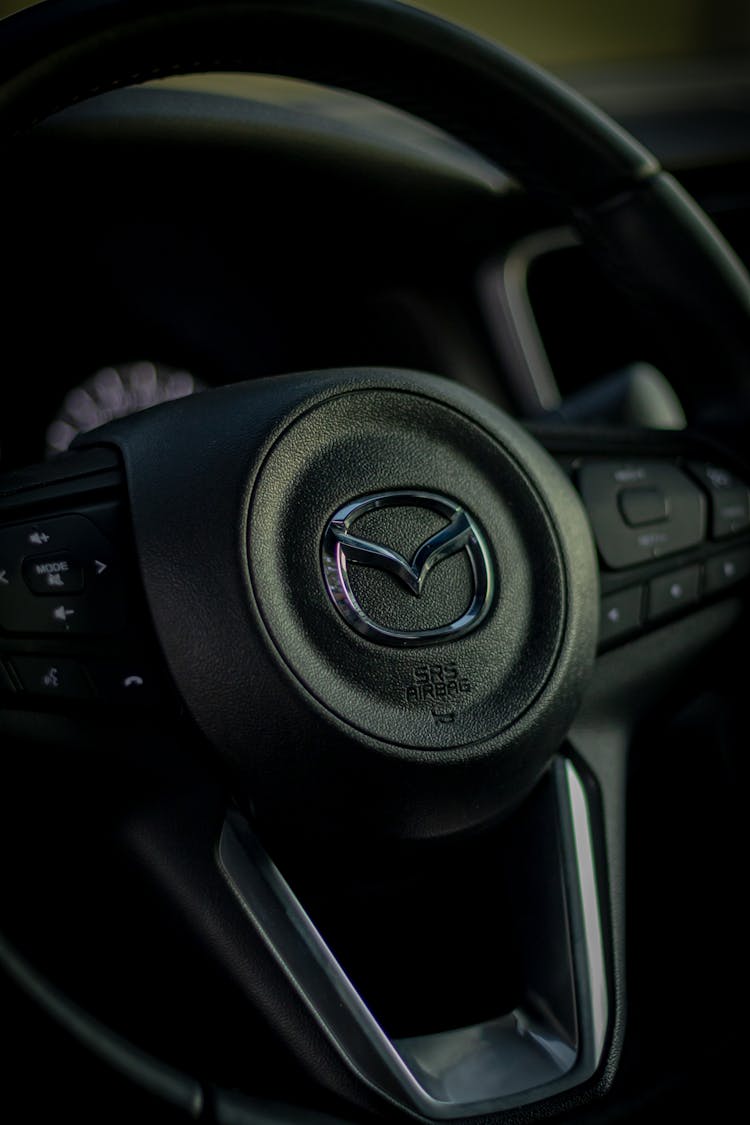 Steering Wheel With Mazda Logo