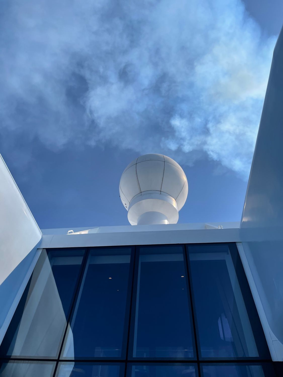Cloud Rof Cloud over Windows and Balloon-shaped Installation on Roof · Free Stock ...