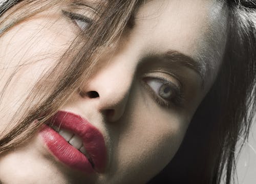 Lipstick on Woman Face