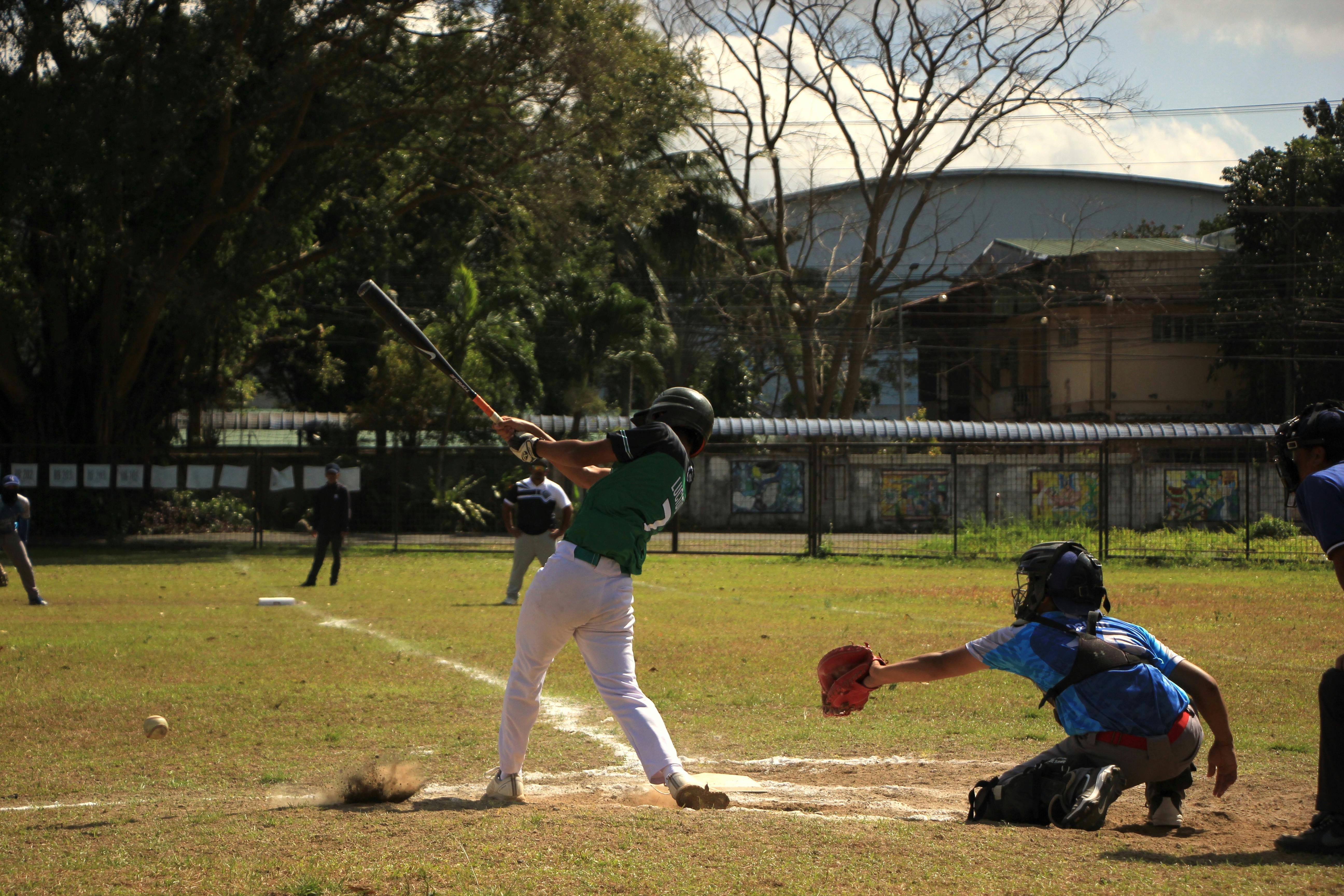 men playing baseball