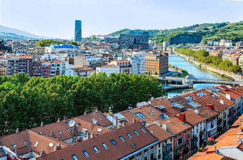 Aerial View of Bilbao, Spain