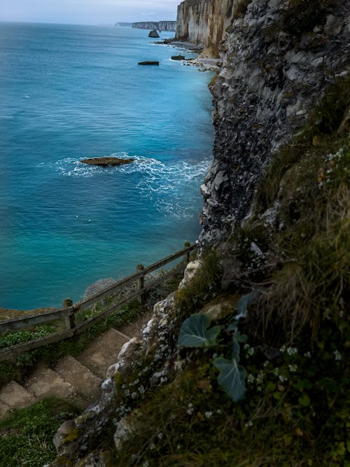Photo of the Stairs along a Cliff