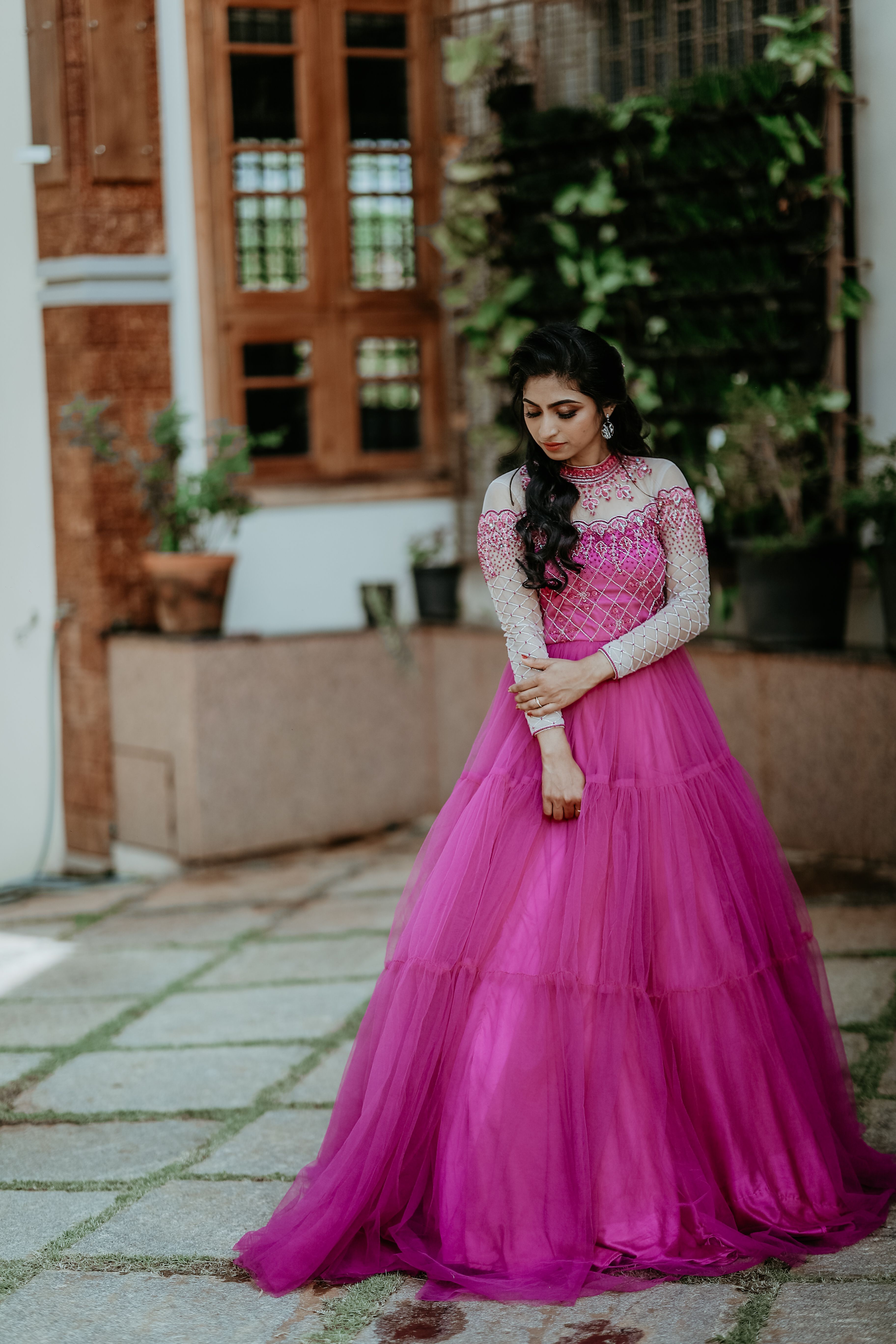 Woman Posing in Pink Dress · Free Stock Photo