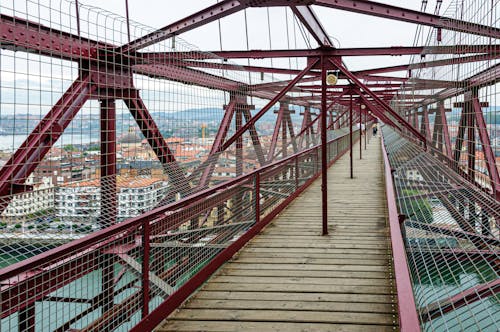 A Hanging Bridge in a City in Spain