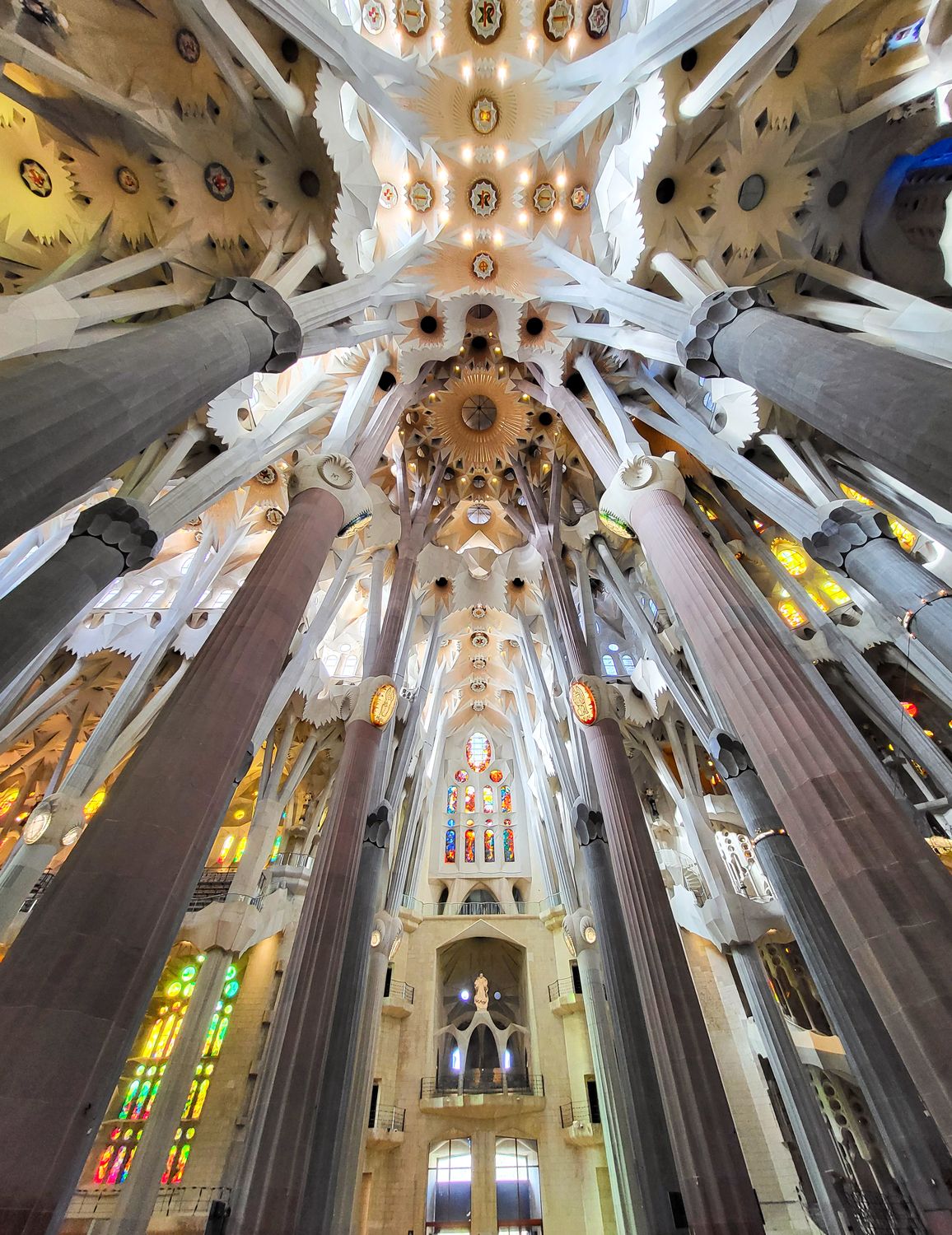 Ornamented Interior of La Sagrada Familia in Barcelona · Free Stock Photo
