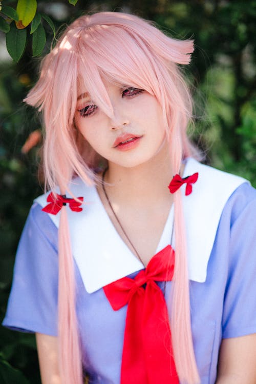 Young Girl in an Anime Cosplay 