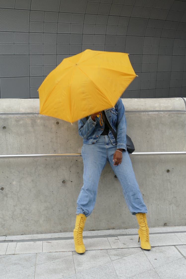 Woman With Yellow Umbrella