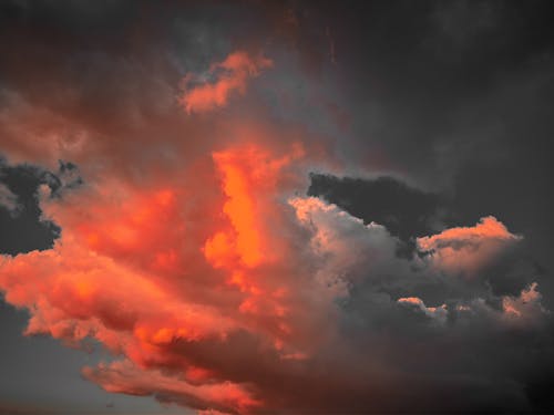 云天空, 橙色的云, 美丽的天空 的 免费素材图片