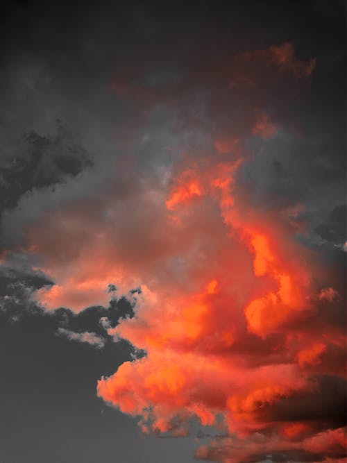 Бесплатное стоковое фото с закатное небо, красивое небо, облака