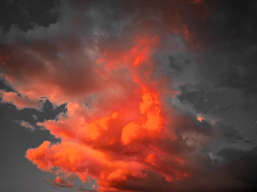 Kostenloses Stock Foto zu orange wolken, schöner himmel, sonnenuntergang himmel