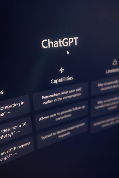Chat GPT Page on Screen · Free Stock Photo