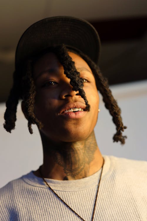 Portrait of a Young Man in Dreadlocks 