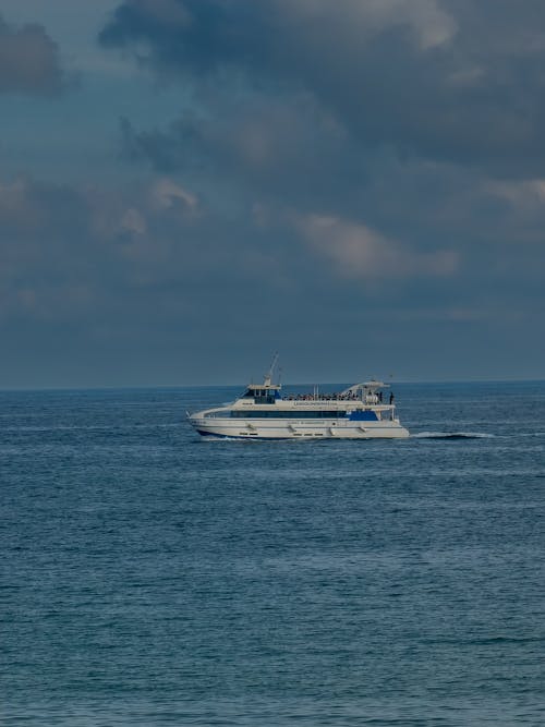 Ferry Sailing through Sea
