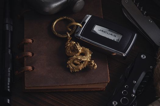 brass keychain