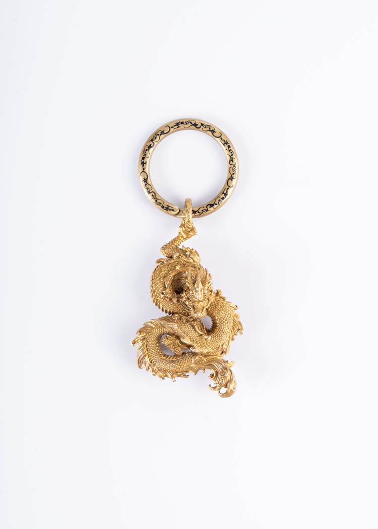 Golden Dragon Keychain