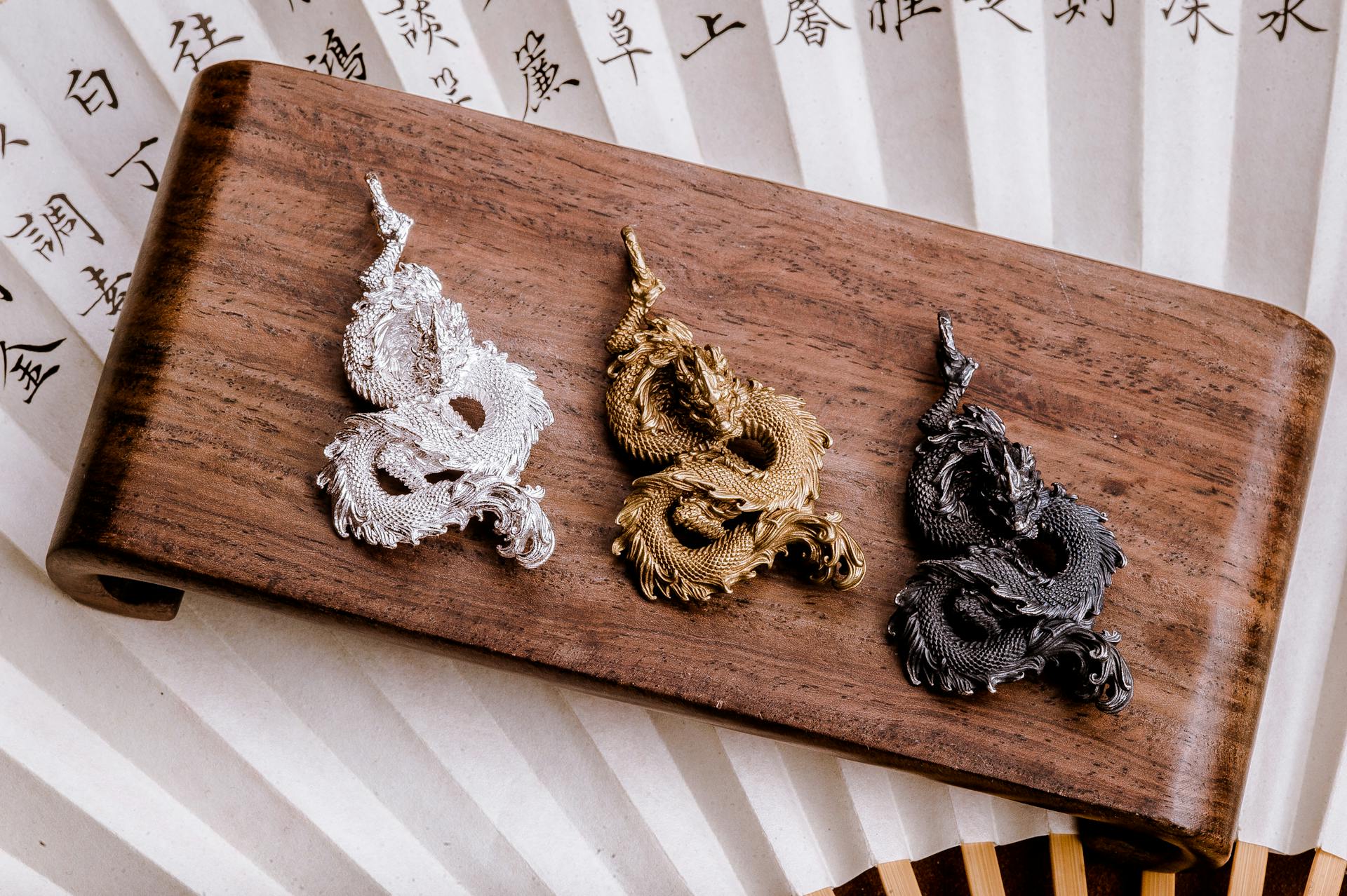 Choice of Dragon Metalwork Pendants