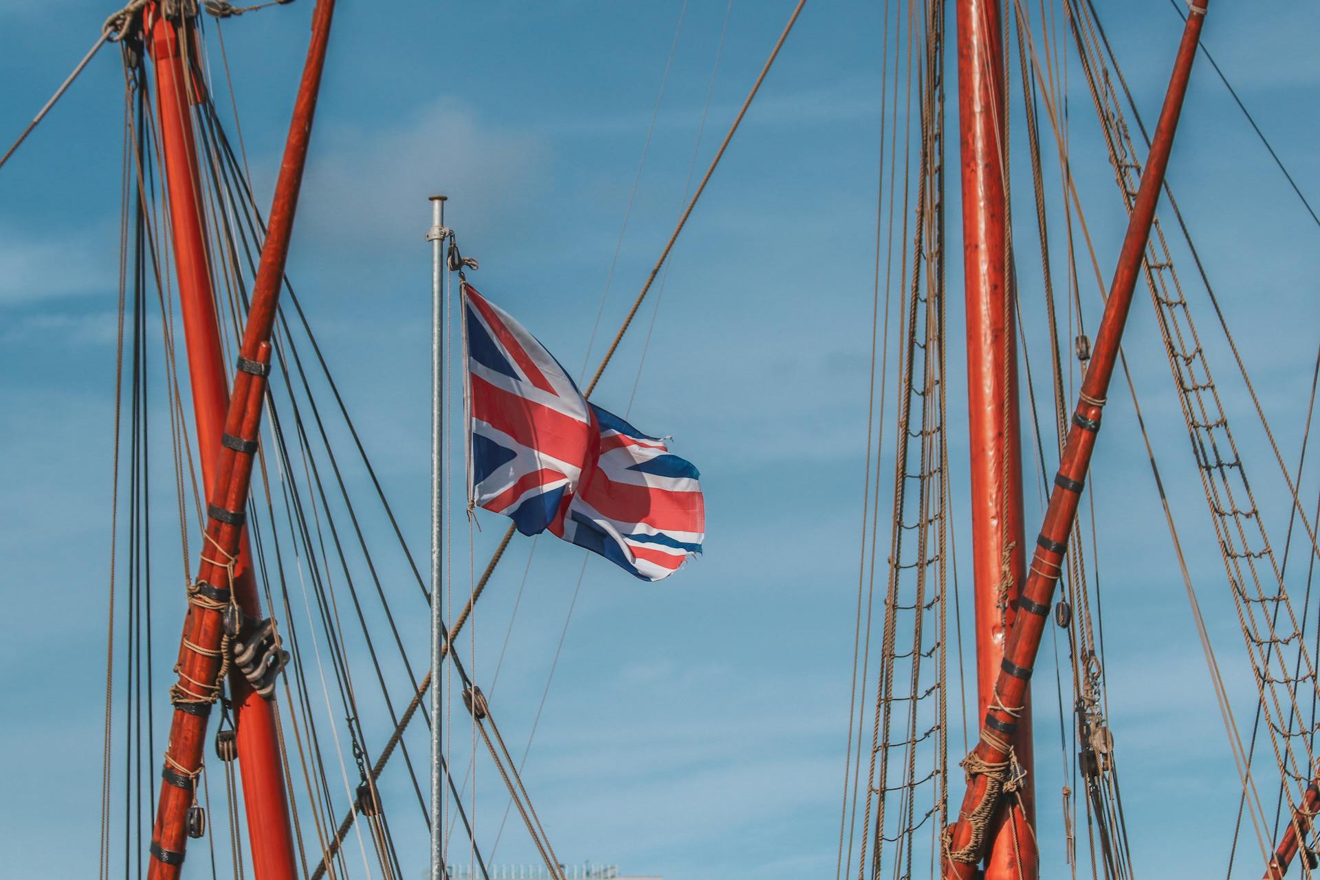 The Union Jack on a Ship