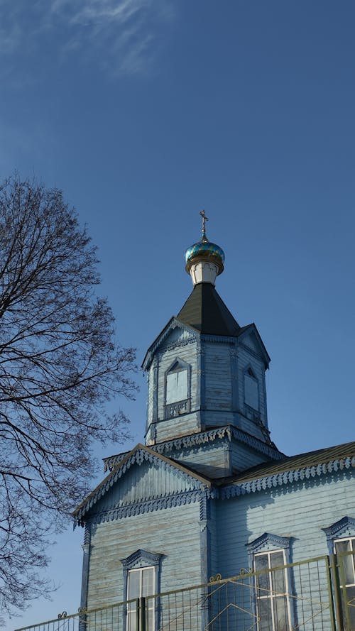 Blue Sky over Church Tower