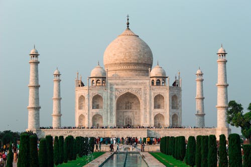 Taj Mahal and the Four Minarets