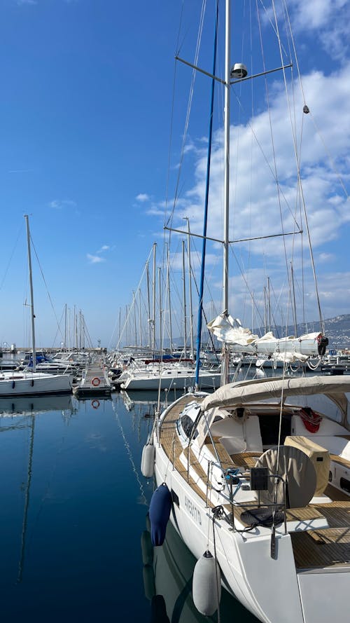 Photo of Moored Yachts on a Lake