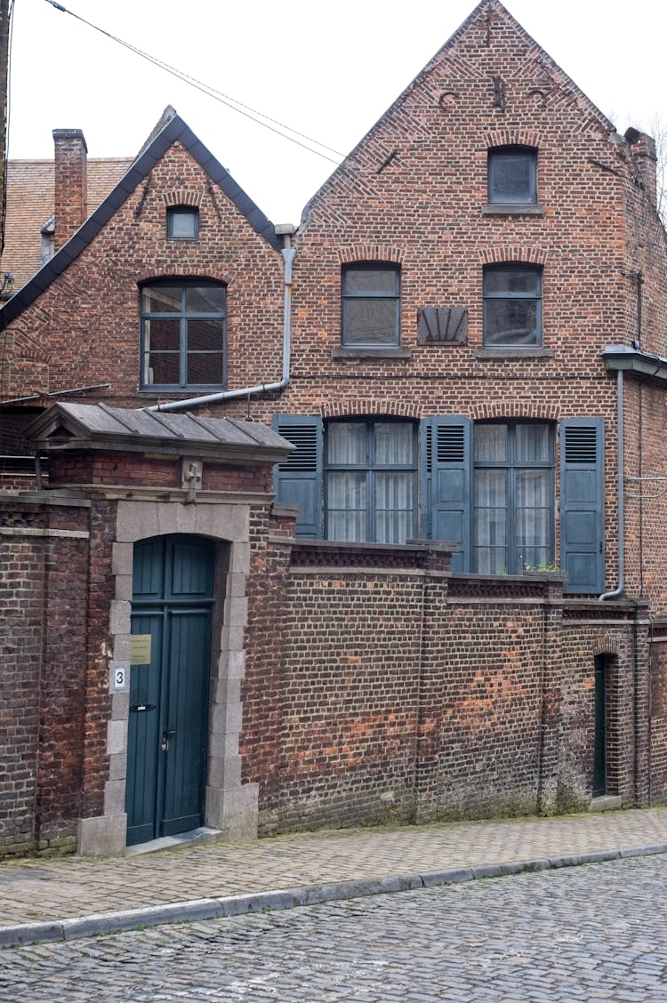 Old Brick Arsenal Buildings In Town